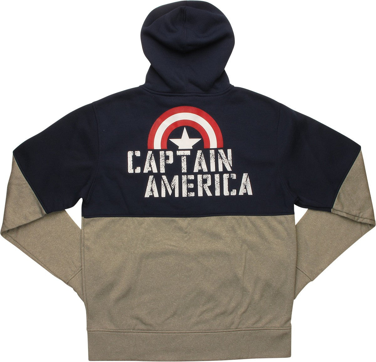 Captain America Logo Dual Colored Zipper Hoodie