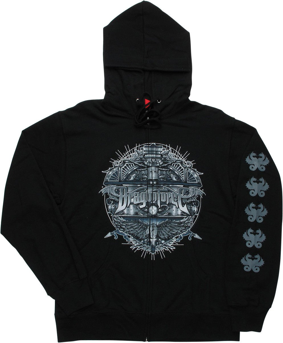 Dragonforce Artwork Zippered Hoodie