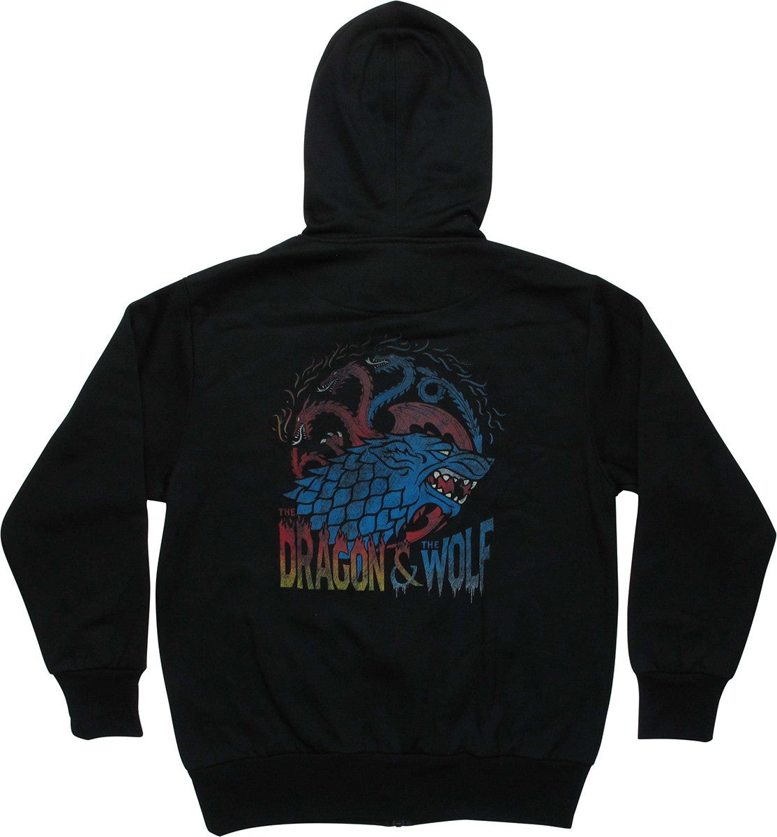 Game of Thrones Dragon and Wolf Logo Zipper Hoodie