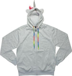 Gay Pride Rainbow Unicorn Costume Zipper Hoodie