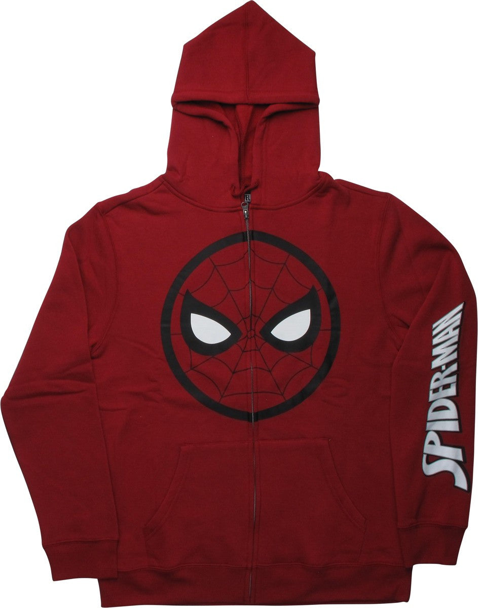 Spiderman Web Face Zip Hoodie