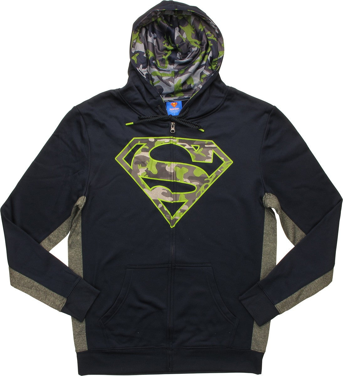 Superman Camouflage Logo Athletic Zip Hoodie