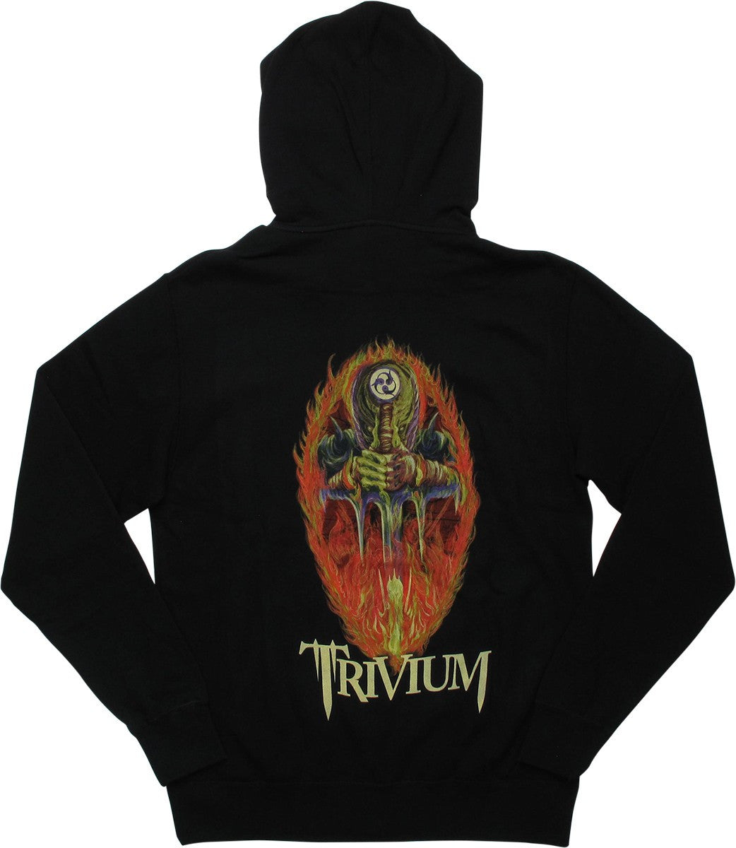 Trivium Artwork Zippered Hoodie
