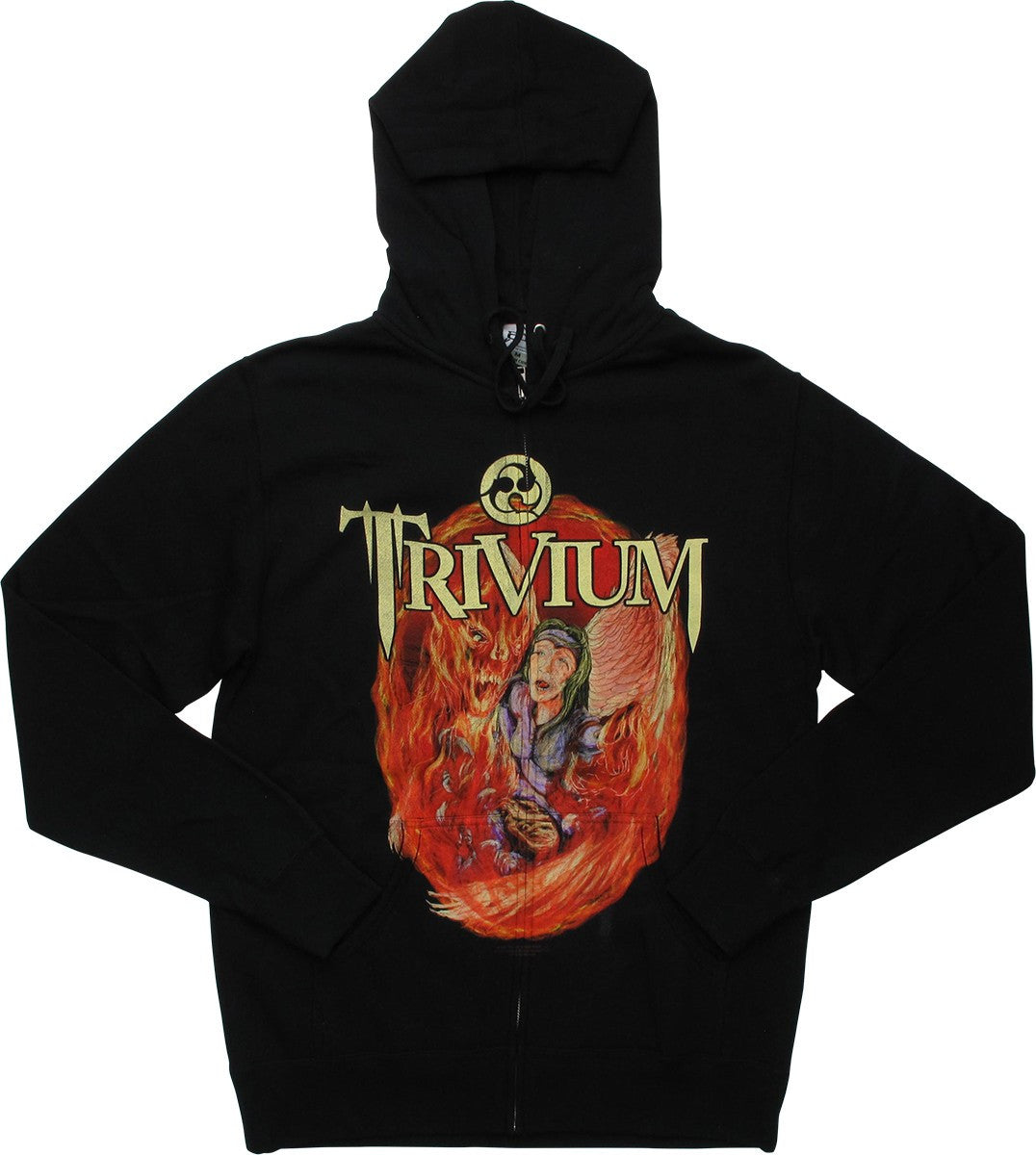 Trivium Artwork Zippered Hoodie