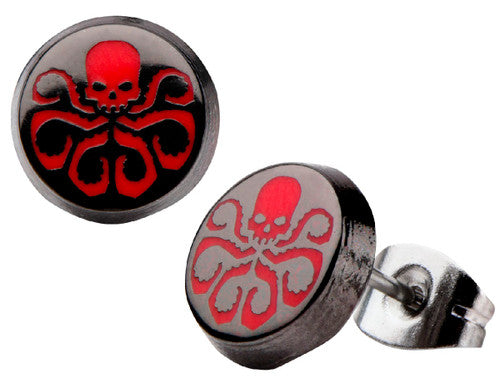 Hydra Logo Round Stud Earrings
