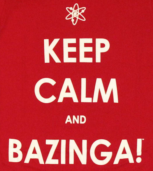Big Bang Theory Keep Calm Bazinga Baby Tee