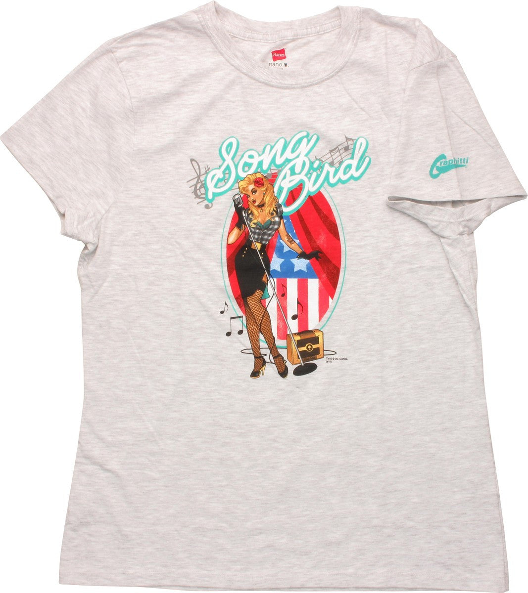 Black Canary Song Bird Bombshell Ladies T-Shirt