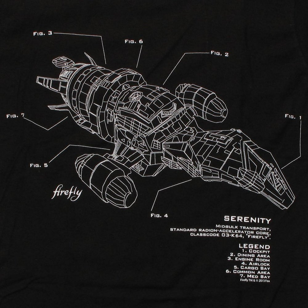Firefly Serenity Diagram Juniors T-Shirt