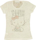 Hello Kitty Name Burnout Juniors T-Shirt