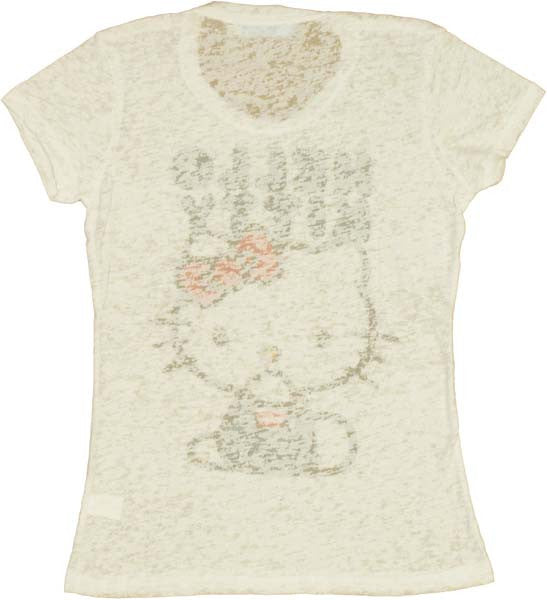 Hello Kitty Name Burnout Juniors T-Shirt