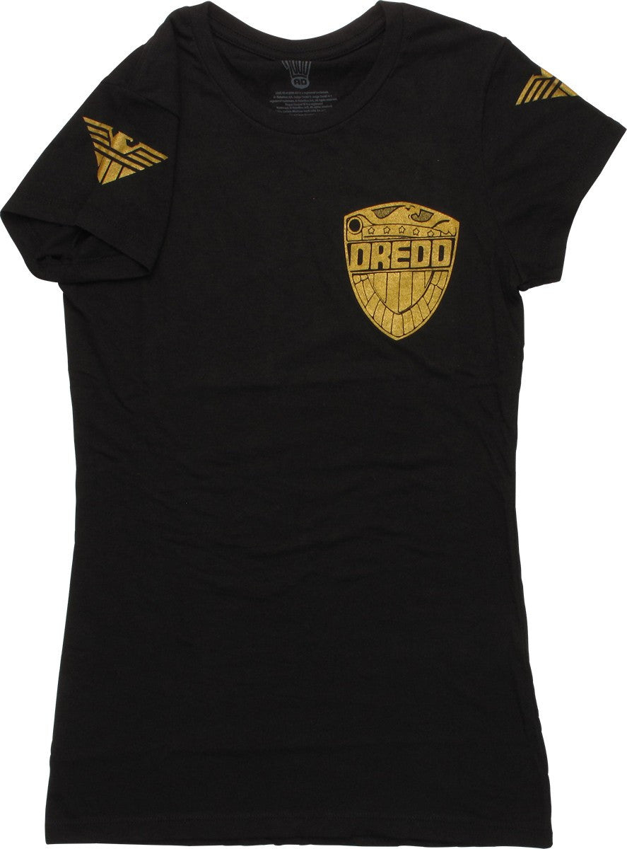 Judge Dredd Chest Badge Juniors T-Shirt