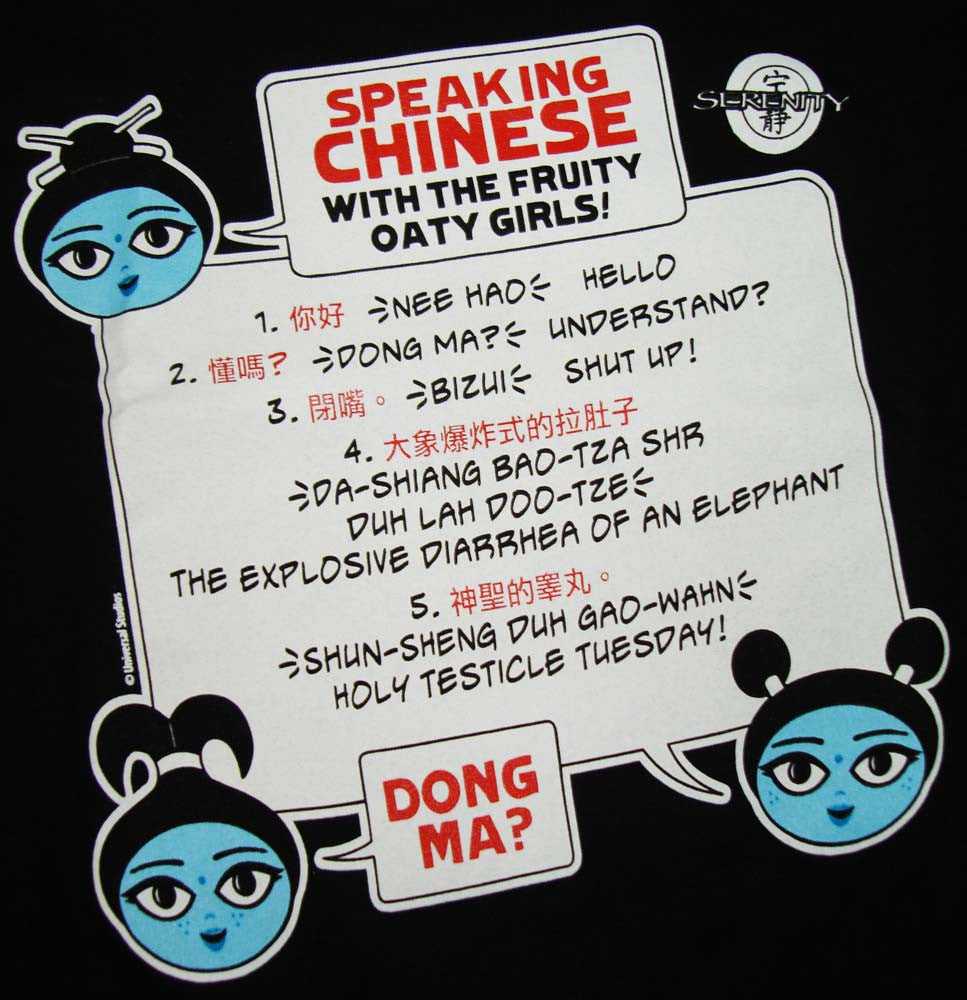 Serenity Speaking Chinese Ladies Tee