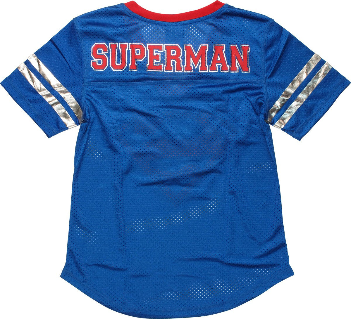 Superman Foil Logo Mesh Jersey Ladies T-Shirt