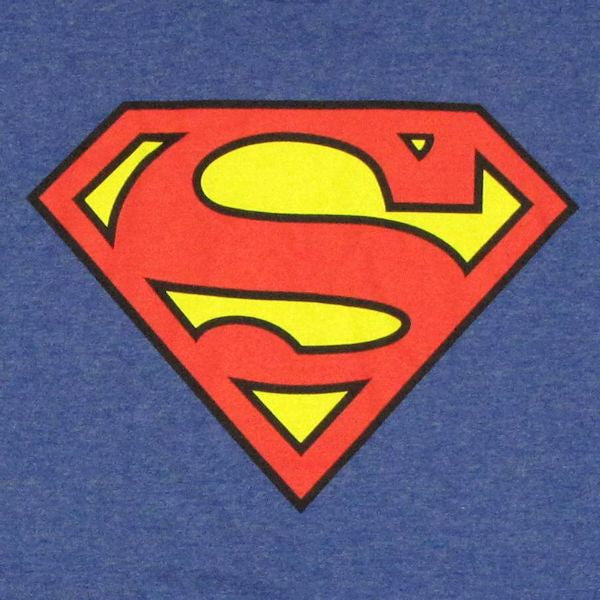 Superman Logo Heather Baby Tee