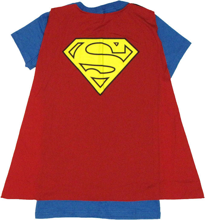 Supergirl Glitter Logo Cape Baby Tee