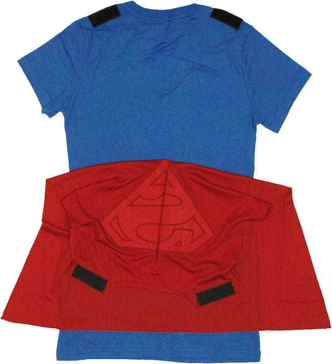 Supergirl Glitter Logo Cape Baby Tee