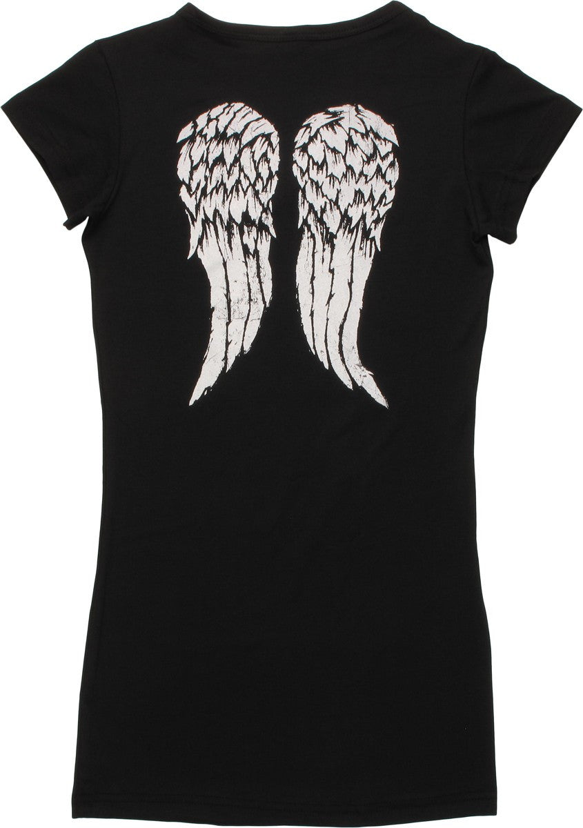 Walking Dead I Heart Daryl V Juniors Tunic Shirt