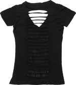 Walking Dead Walker Hunter V Neck Juniors T-Shirt