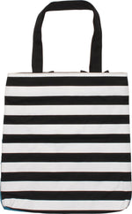 Jaws Poster Striped Tote Bag