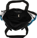 Jaws Poster Striped Tote Bag