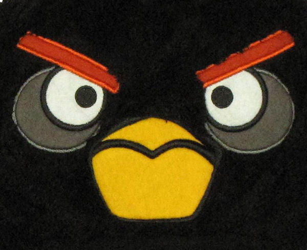 Angry Birds Black Plush Lapland Beanie