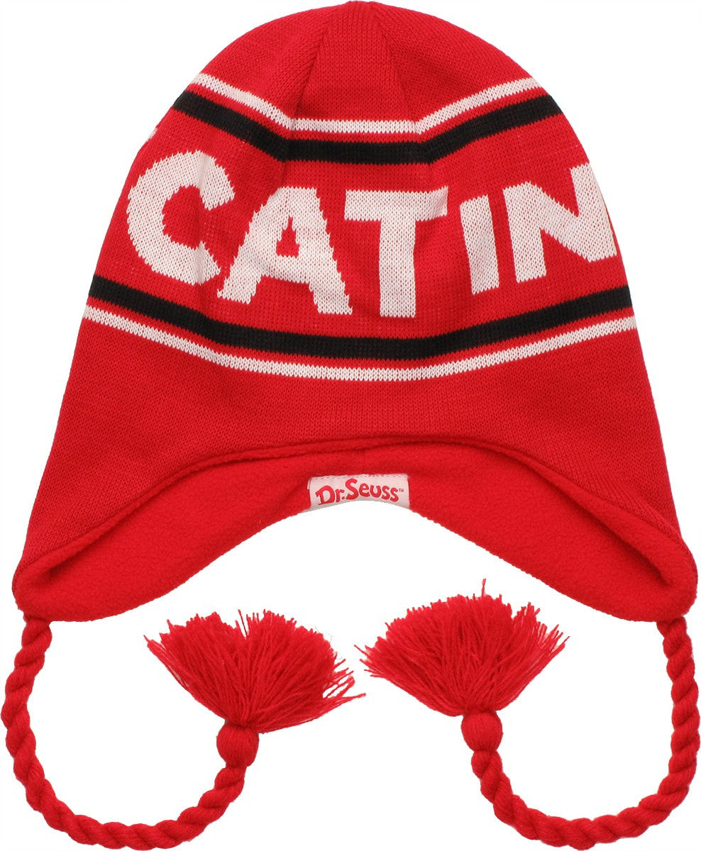Dr Seuss Cat Hat Reversible Lapland Beanie