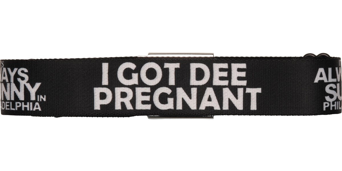 Its Always Sunny in Philadelphia I Got Dee Pregnant Seatbelt Mesh Belt