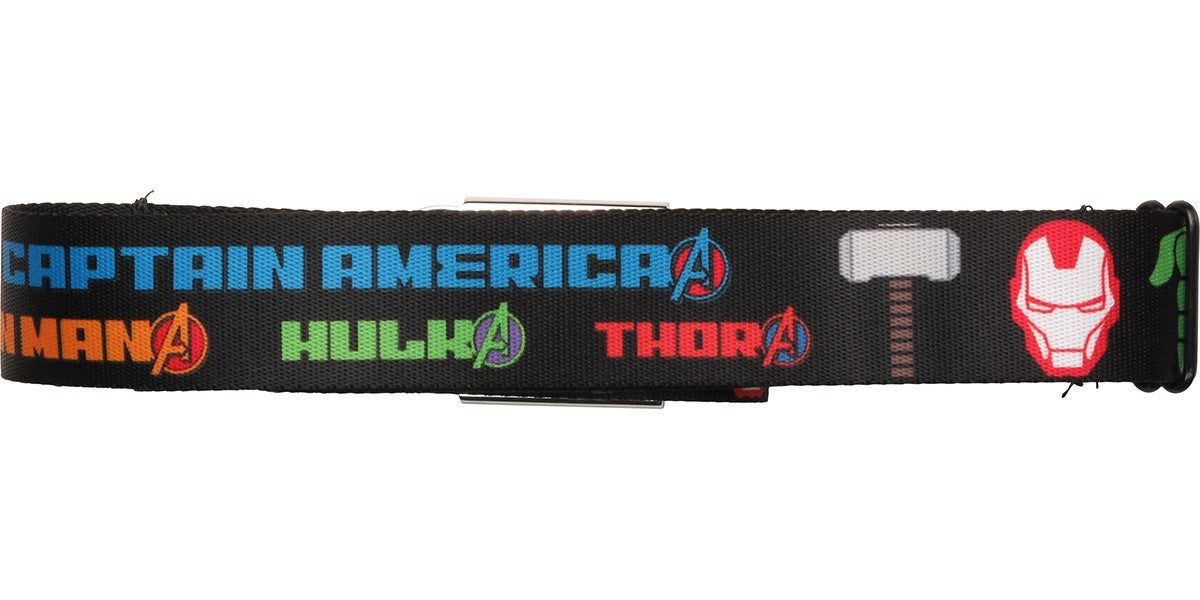 Avengers Superhero Names Icons Seatbelt Belt