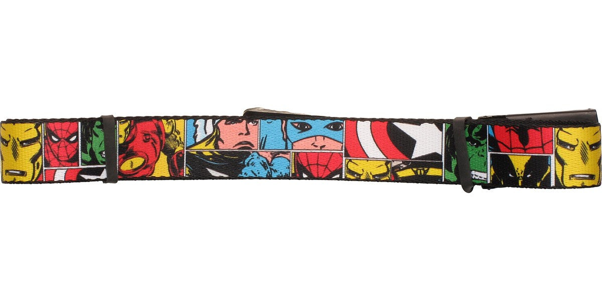 Avengers Group Faces Square Mesh Belt