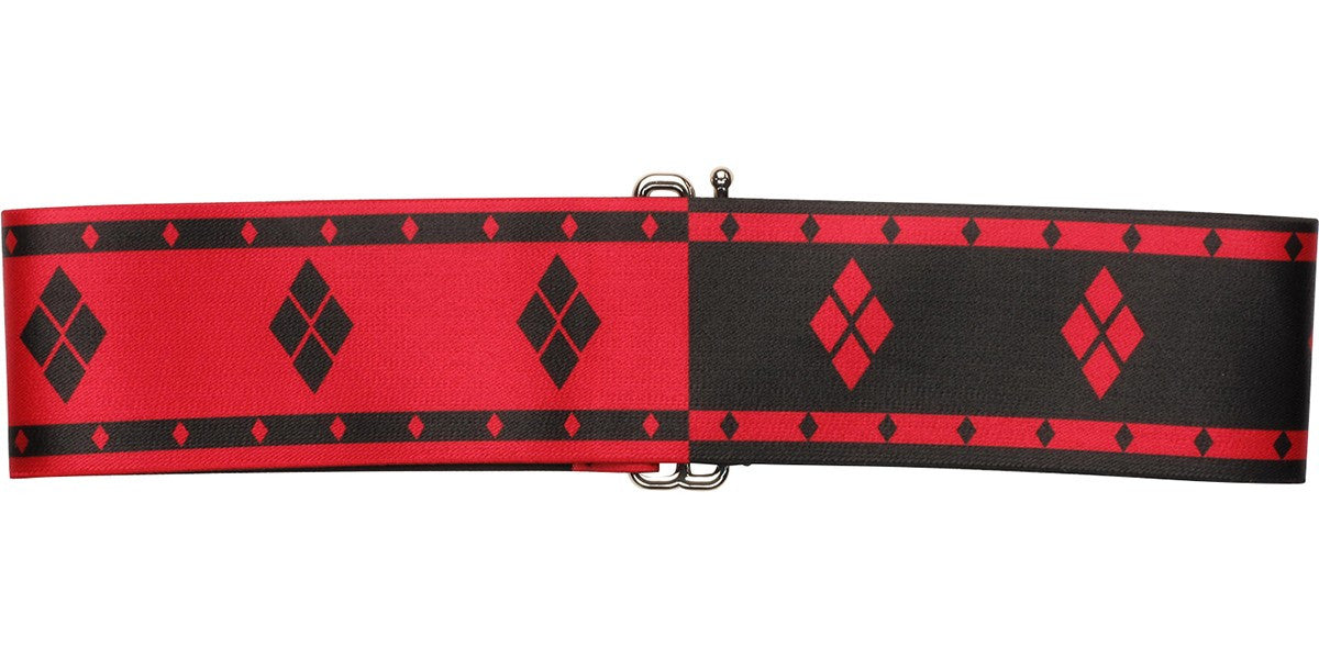 Harley Quinn Diamonds Stripes Cinch Waist Belt
