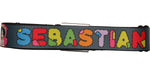 Black Butler Sebastian Stitched Letters Gray Seatbelt Mesh Belt