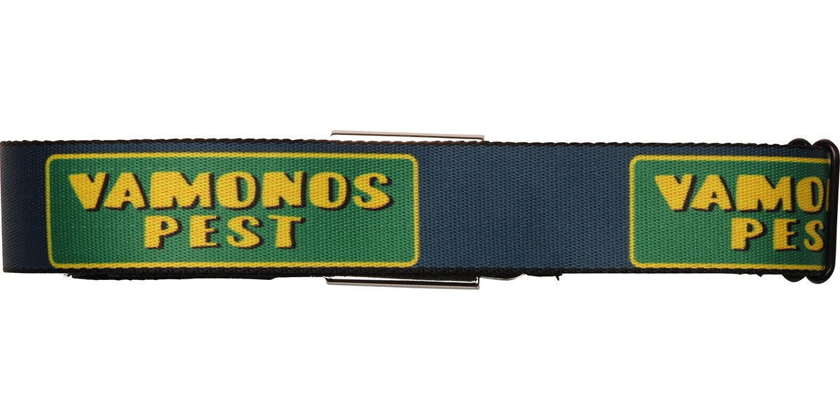 Breaking Bad Vamonos Pest Label Blue Seatbelt Mesh Belt