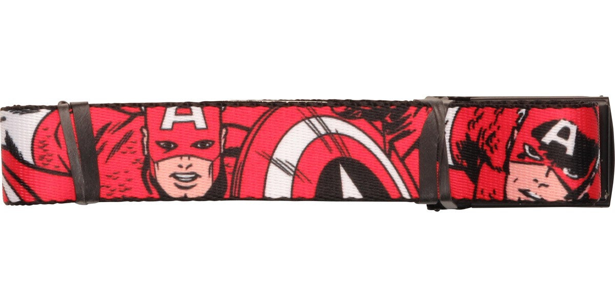 Captain America Poses Red Mesh Belt