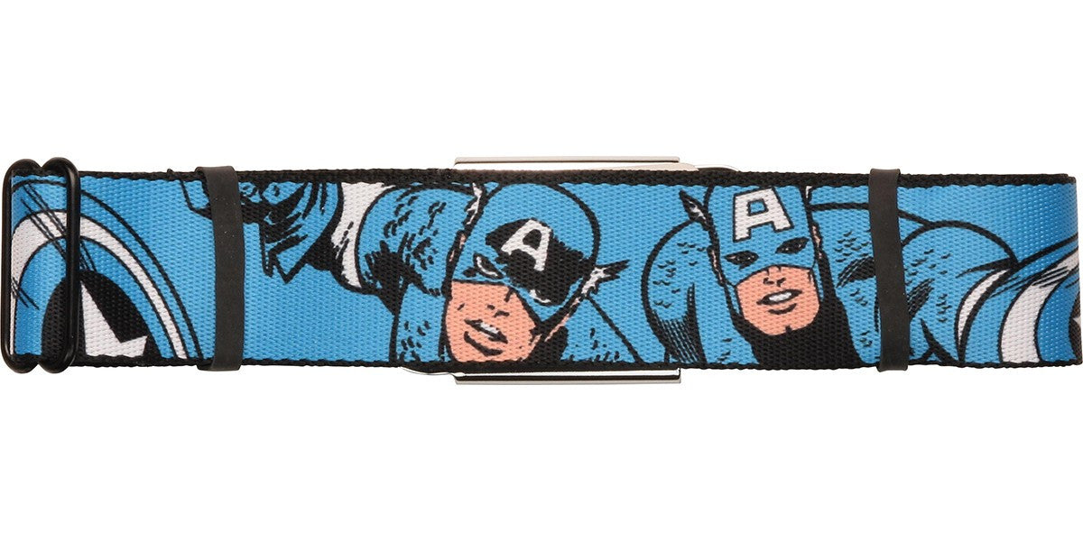 Captain America Poses Blue Seatbelt Belt
