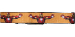 Iron Man Arms Wide Gold Seatbelt Mesh Belt