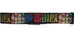 Justice League Faces Rectangles Seatbelt Belt