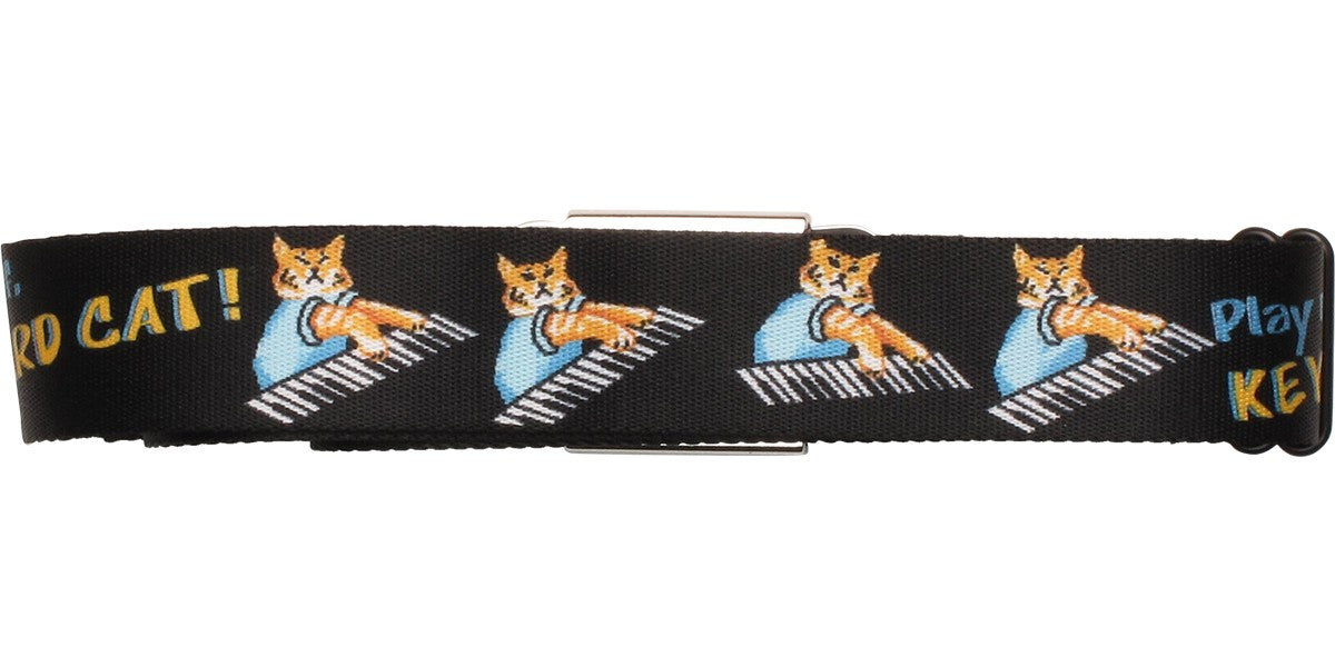 Keyboard Cat Play Me Off Seatbelt Mesh Belt
