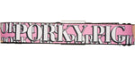 Looney Tunes Porky Pig Name Pink Seatbelt Mesh Belt