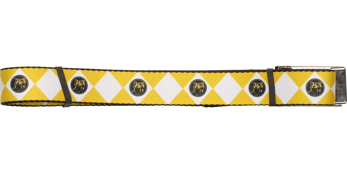 Power Rangers Yellow Uniform Chrome Mesh Belt