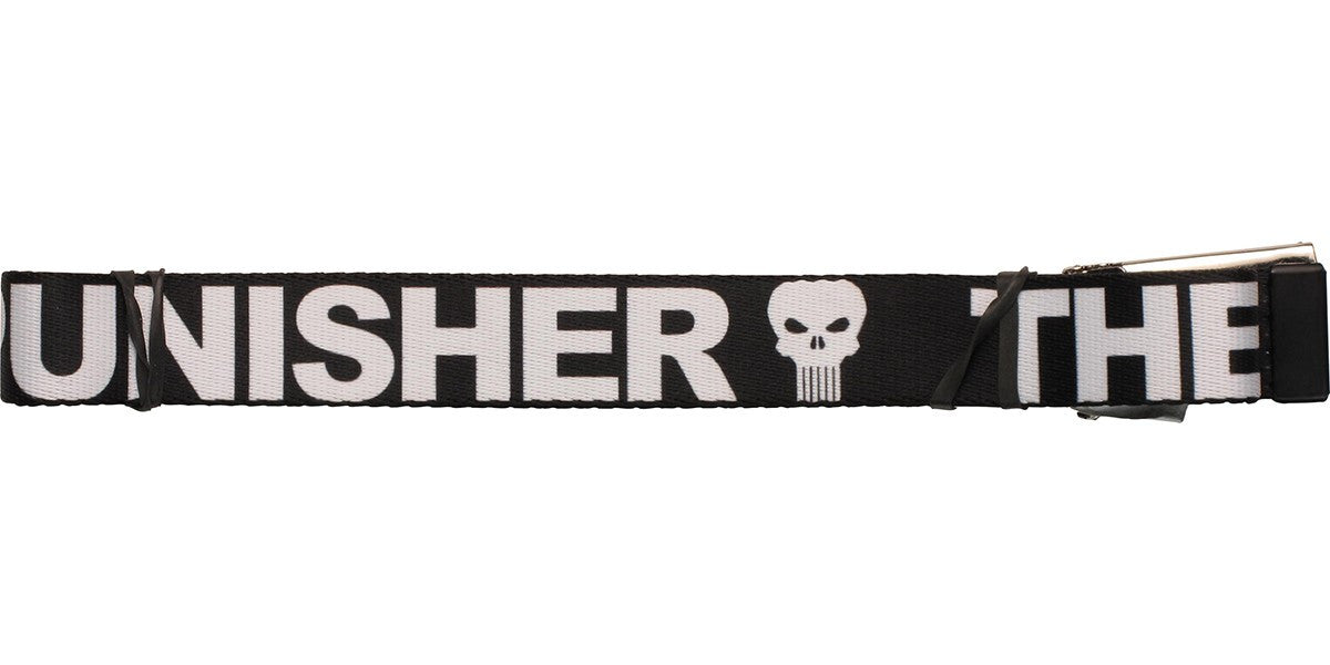 Punisher Large Font Name Mesh Belt