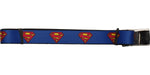 Superman Logo Blue Chrome Mesh Belt