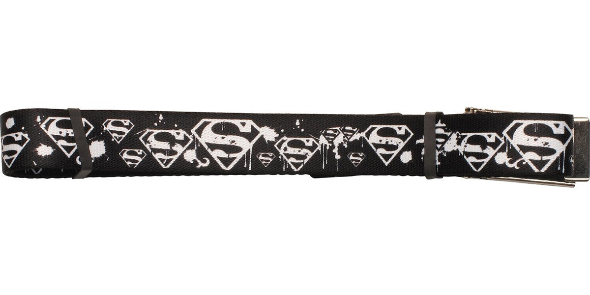 Superman Doomsday White Logo Mesh Belt