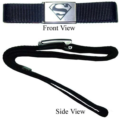 Superman Black Logo Mesh Belt