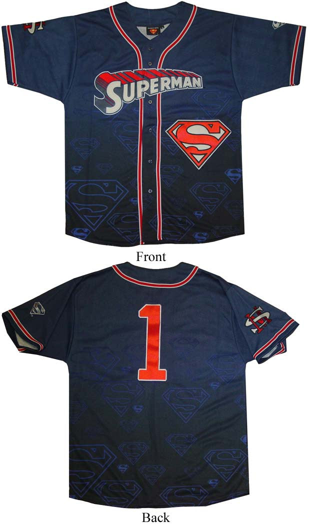 Superman Name Baseball Jersey