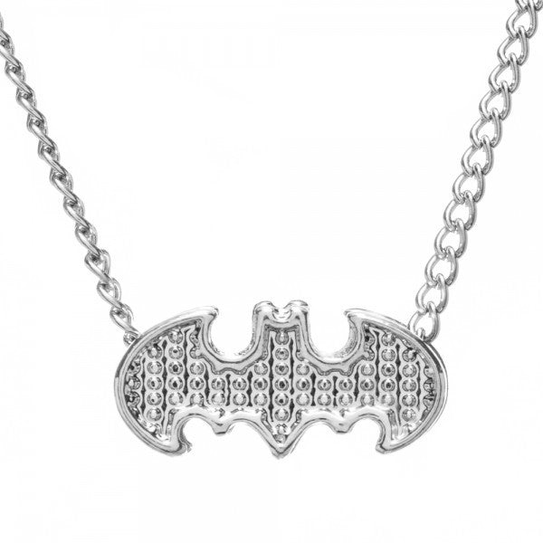 Batman Embossed Necklace Earrings Jewelry Set