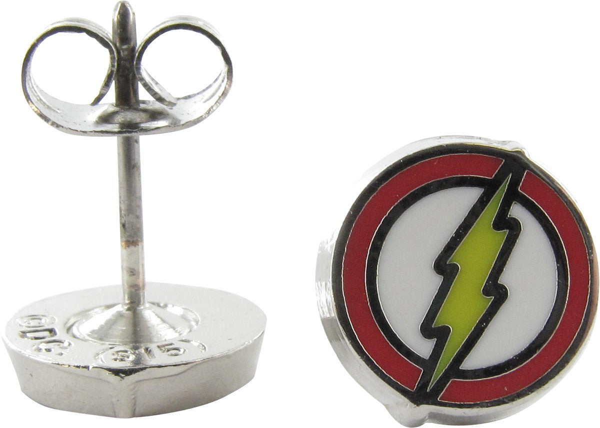 Flash Logo Enamel Stud Earrings