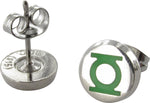 Green Lantern Logo Enamel Stud Earrings