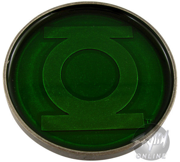 Green Lantern Logo Epoxy Fill Belt Buckle