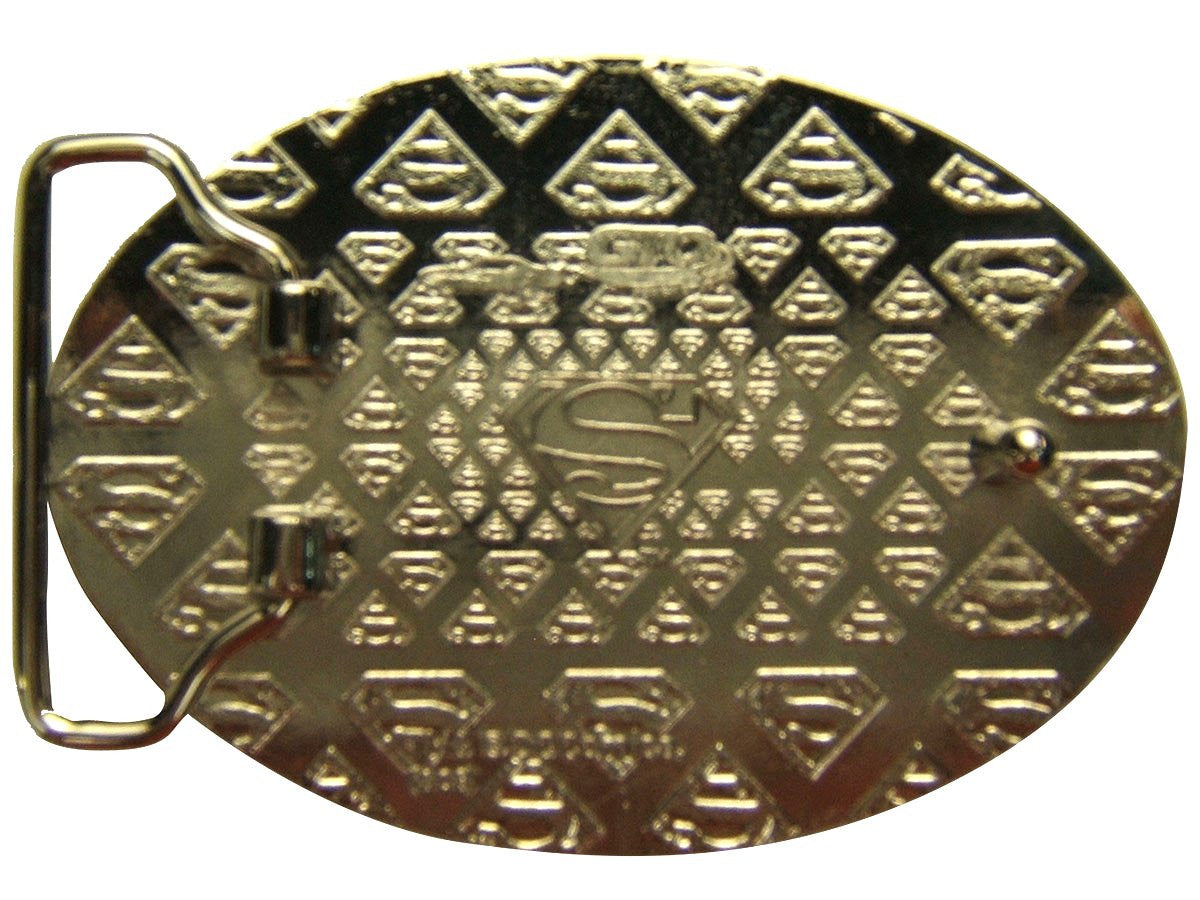 Superman Chrome Shield Oval Belt Buckle