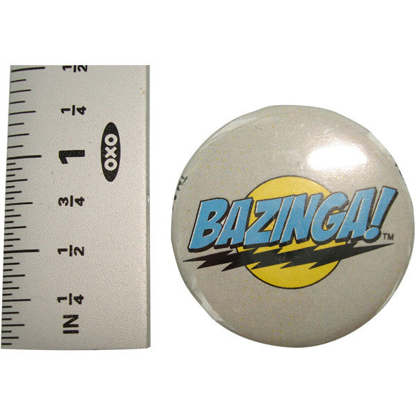 Big Bang Theory Bazinga Gray Button